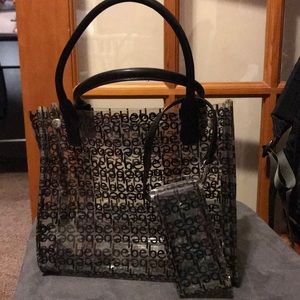 Bebe purse with removal insert